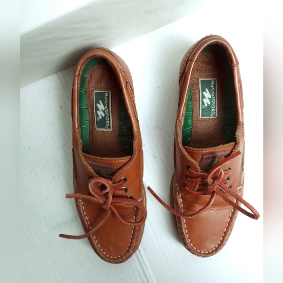 Natural Sport 6.5M Caramel 3 Eye Boat Shoes Endlessly Wearable Versatile Ugly - Picture 3 of 9
